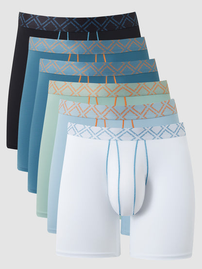 Second Skin Luxe Texture Boxer Brief 8" (6-Pack)