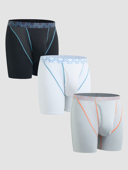 Second Skin Silk Soft Bamboo Boxer Brief with Fly 6" (3-Pack)