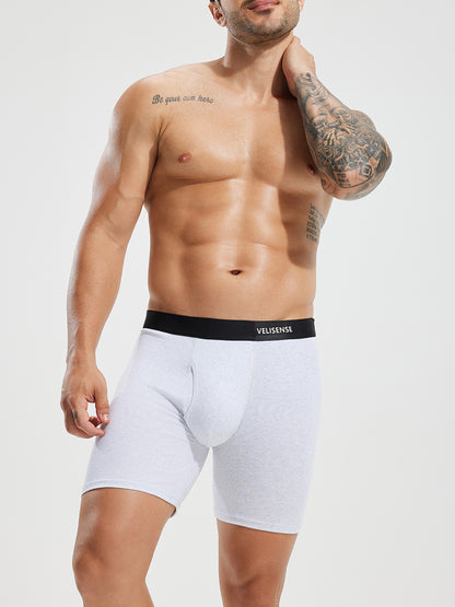 Combed Cotton Boxer Brief With Fly 6" (3-Pack)