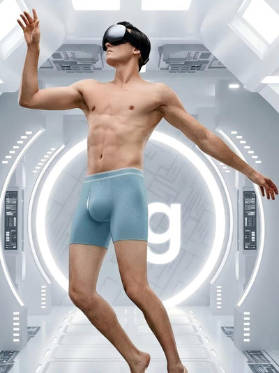 Organic Cotton Rib Breathable Boxer Briefs 6"